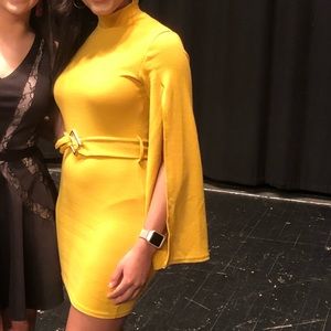 Mustard Yellow high neck dress